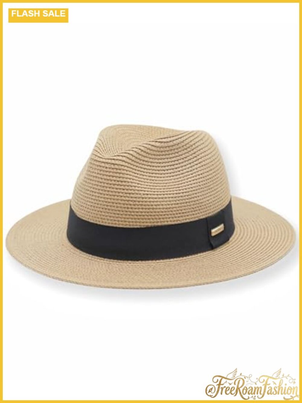 Packable Panama Sun Hat Breathable Cotton Blend Fedora Travel Beach